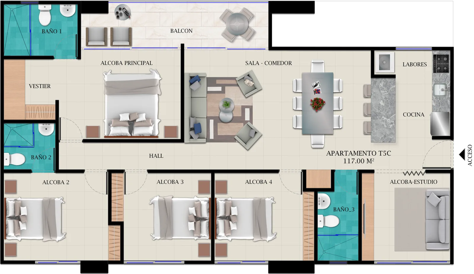 Apartamento Tipo 5C imagen 3