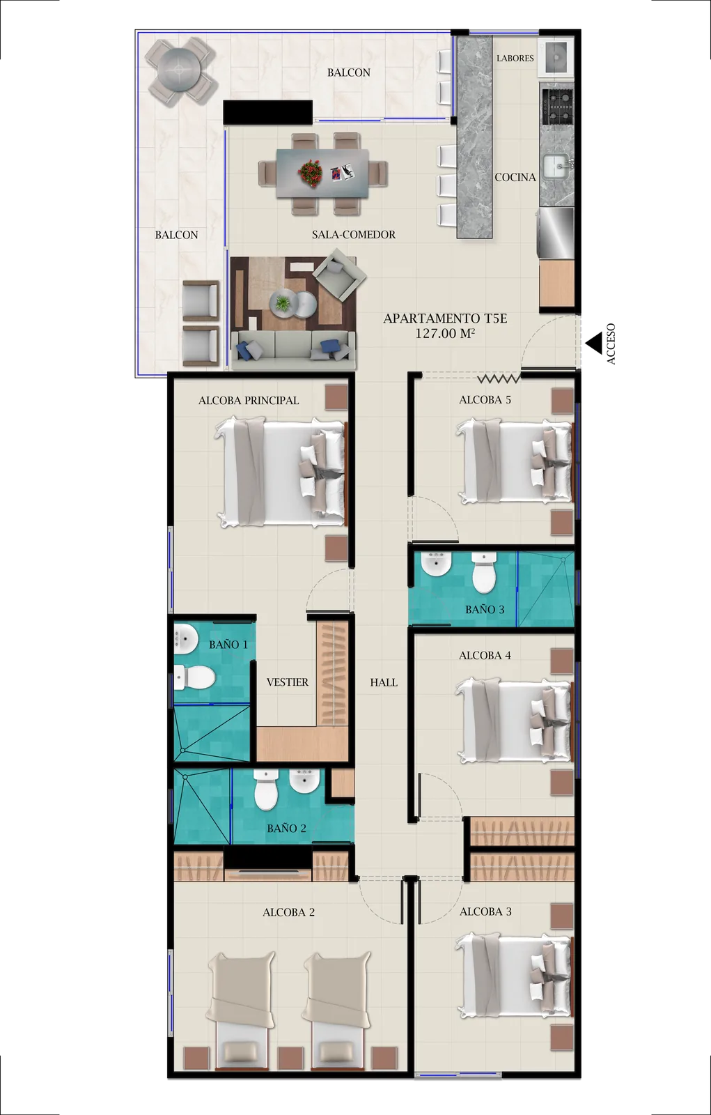 Apartamento Tipo 5E imagen 2